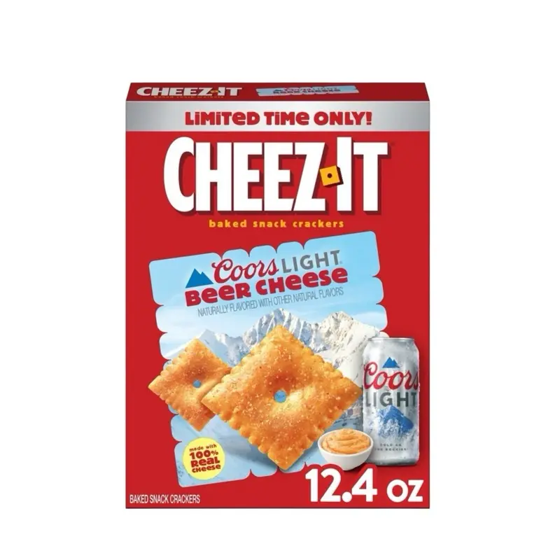 Cheez-Its x Coors Light Beer Cheese Baked Cracker Flavor- 1 Box (12.4oz)