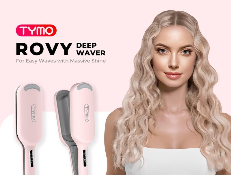 TYMO ROVY Beach Waves Curling Wand, Ionic Deep Waver Hair Curler Tool With Ceramic 3 Barrel For Women, Dual Voltage, Anti-Scald, Easy To Use Crimper Iron Hair Crimper Bed Head Waver Comfort, Hollywood Waves,Styling Kit,Negative Ion TYMO ROVY Beach Waves Curling Wand, Ionic Deep Waver Hair Curler Tool With Ceramic 3 Barrel For Women, Dual Voltage, Anti-Scald, Easy To Use Crimper Iron Hair Crimper Bed Head Waver Comfort, Hollywood Waves,Styling Kit,Negative Ion