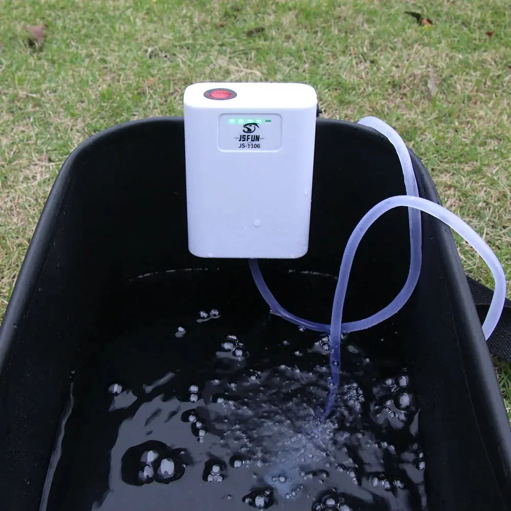 USB Rechargeable Compact Fish Tank Oxygen Pump, Ultra-Quiet Air Bubbler Aerator, Portable Oxygenator for Outdoor Users’ Fishing Live Bait & Aquarium
