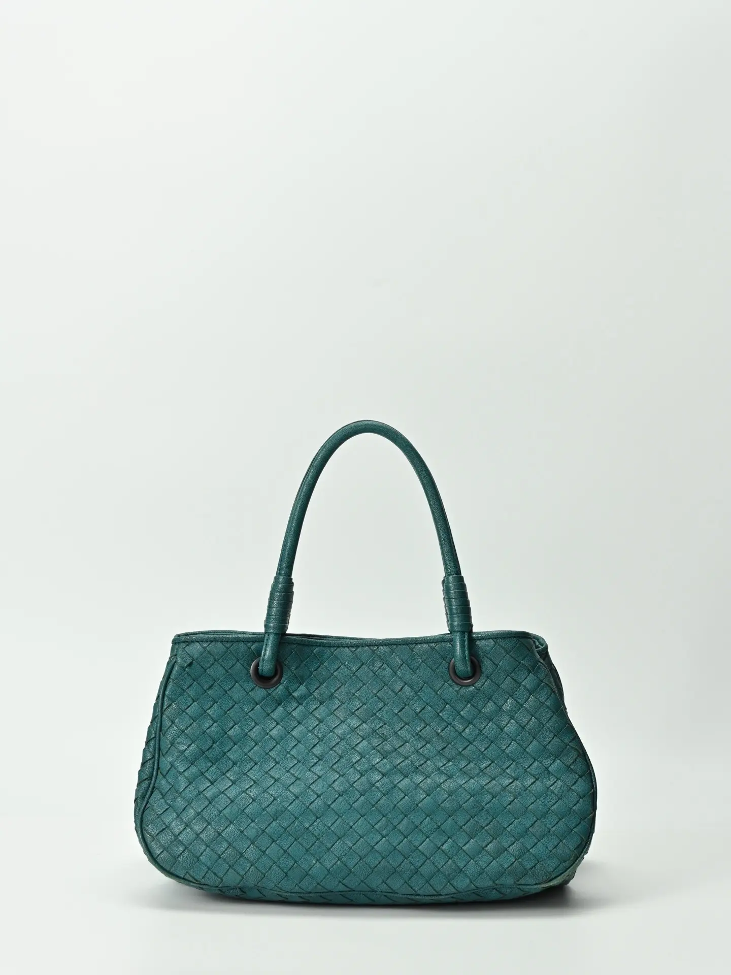 Pre-owned Bottega Veneta Vintage Green Small Bucket Tote Bag, Verified Legit, Style No. 21304515