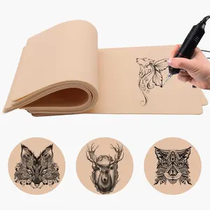 Premium Tattoo Training Kit -Sided Practice Skins (8"x6") - Realistic Fake Skin for Tattoo Beginners, Microblading & Permanent Makeup Practice - Essential Tattoo Supplies