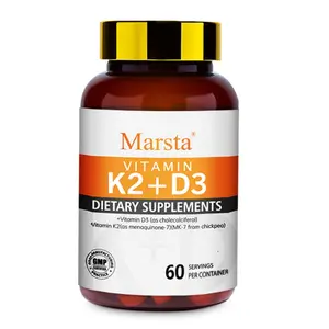 Marsta Pure Encapsulations Vitamin D3 & K2 60 Capsules - Bone and Vascular Health Support for Adults - Dietary, Healthcare