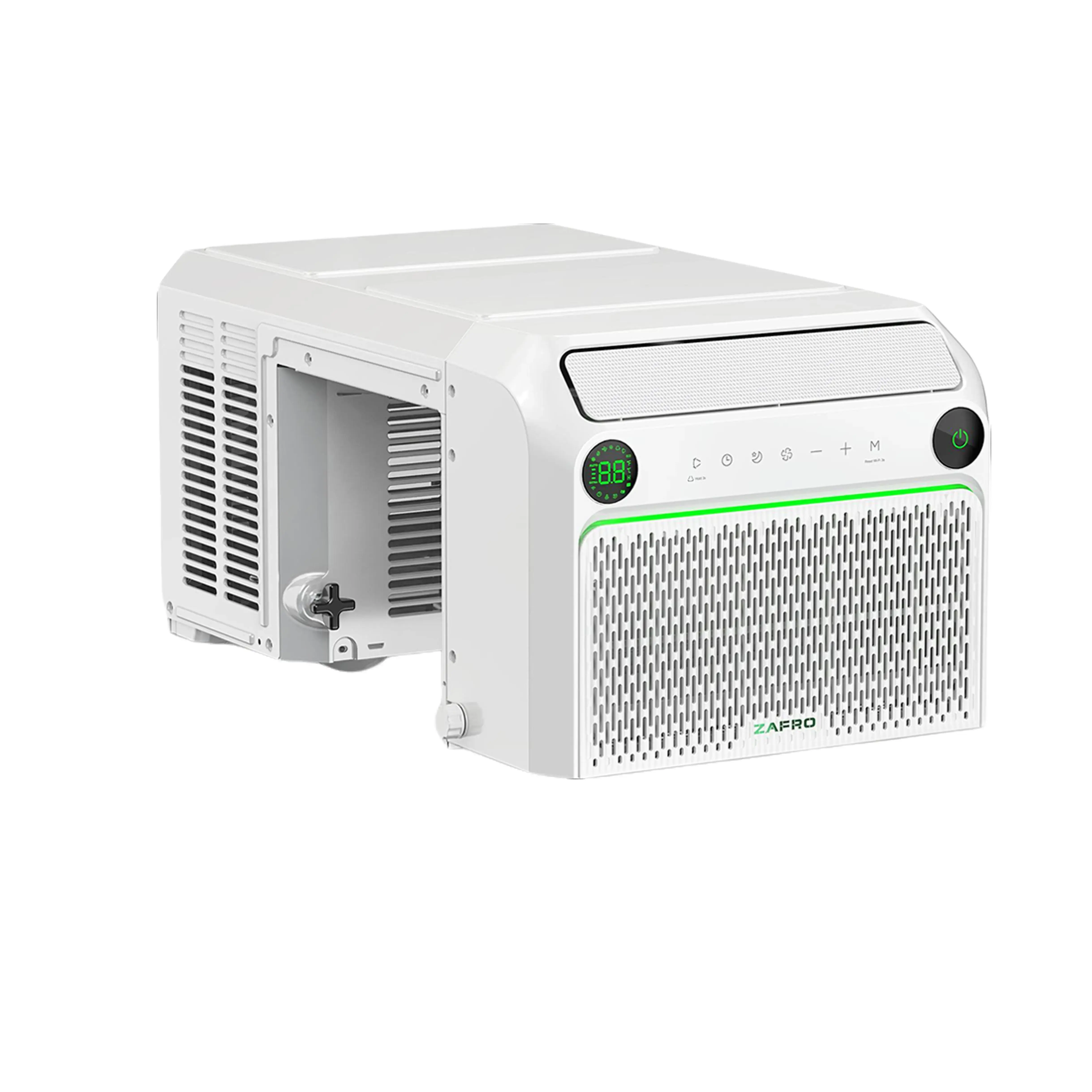 ZAFRO[DealsForYouDays] (32dB,10K/12K BTU) U Shaped Inverter Window Air Conditioner, Ultra Quiet,Smart Air Conditioner Window Unit, App/Voice/Remote, Saddle Window AC Unit with Cool/Dry/Fan Modes, Inverter Aircon