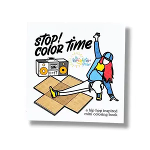 Stop! Color Time Mini Coloring Book - A Brighter Year Hip Hop Coloring book, breakdance, bboy, bgirl, coloring for adults