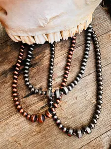 16" Rondelle Western Pearl Bead Necklace