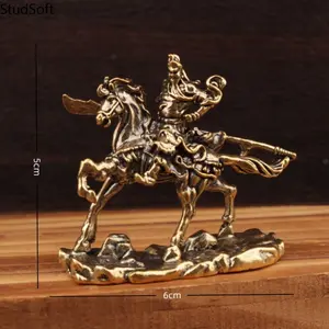 2026 Mini Brass Horse Ornament Set — Wealth-Attracting Feng Shui Auspicious Beasts; Home & Office Desktop Decor, Tea Pets, and Desk Accessories; Symbolizing Abundant Wealth and Good Fortune.