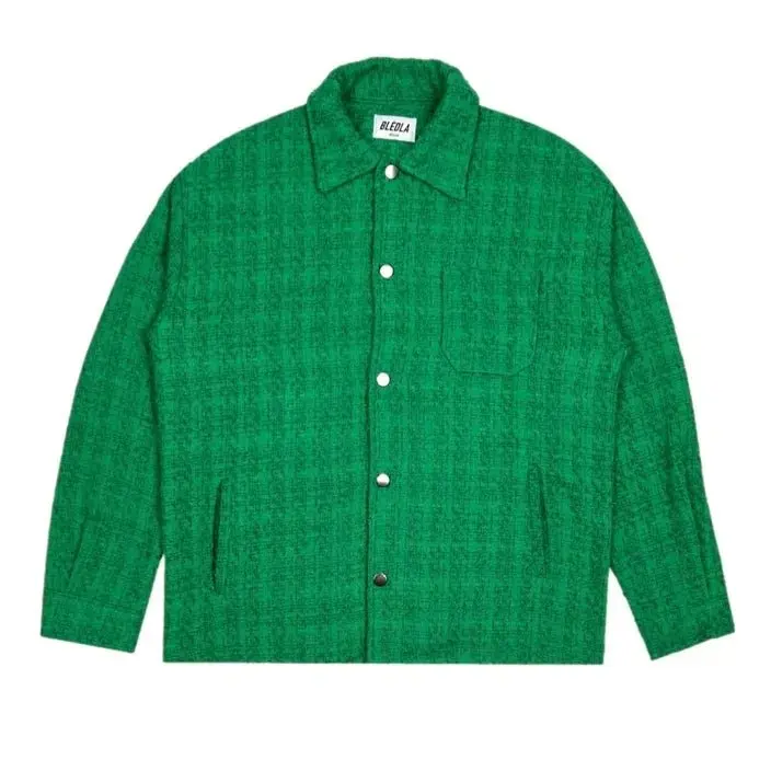 BLÉDLA Trouvaille Textured Overshirt - Kelly Green