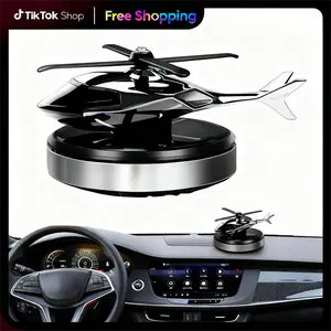 Helicopter Shaped Car Air Fresheners, Solar Helicopter Car Aromatherapy, Rotating Solar Powered Car Freshener for Car Decor, Car Interior Dashboard Decoration, Car Interior Decor, Universal Car Interior Decoration Accessories