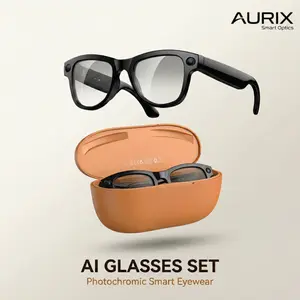 M02 Ultra AI Camera Glasses 8MP HD Multifunctional Smart Glasses with BT5.3 Calls, Real-Time Translation, Photochromic Lenses and Interchangeable Lens Design