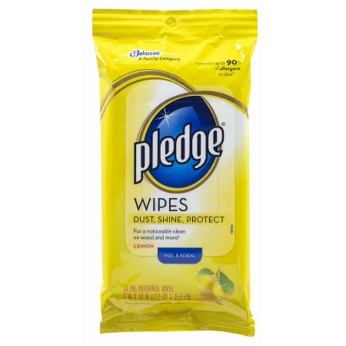 212 MAIN Lemon Scented Surface Cleaning Wipes (24 Count) - 72807, Household Use, Allergen Removal for Wood and Stainless Steel Surfaces