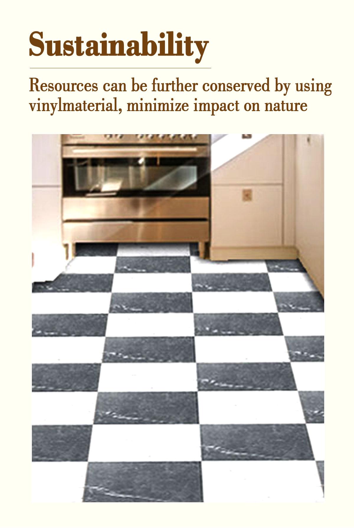 Art3d 12"x12" 30-Pack Peel and Stick Vinyl Tiles, Waterproof Self-Adhesive Checkerboard Tiles, Victorian tile floors, Black & White Marble Pattern