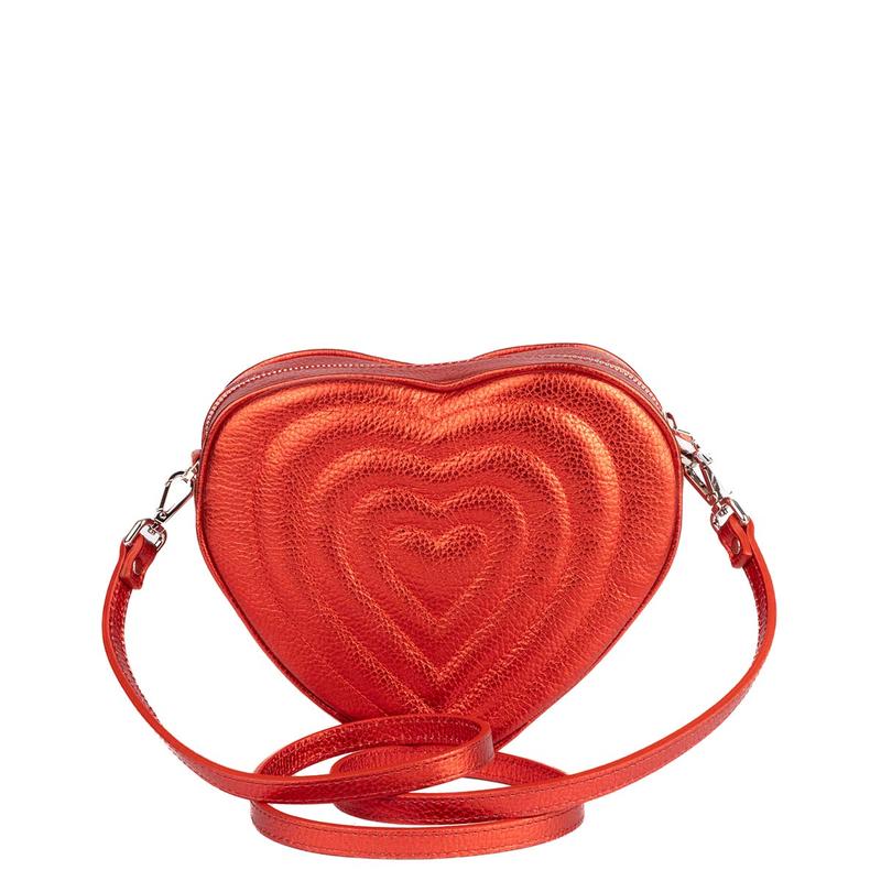 Bolso Olguita | Rojo Metalizado Cherry