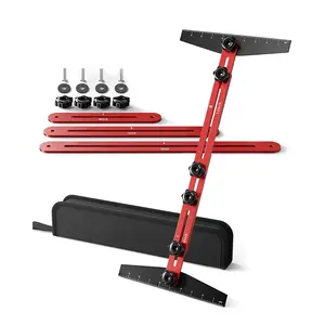 Aluminum Alloy Stair Tread Template Tool - Professional Adjustable Stair Measuring Tool & Gauge Jig - Precise Woodworking Tool for Stairs, Risers, and Shelves - Home Improvement Layout Tool