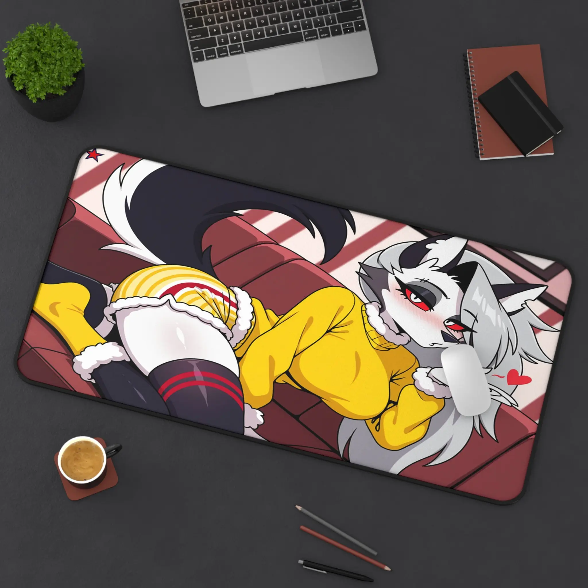 Anime Waifu Loona Helluva Boss Gaming Mouse Pad XXL Desk Mat Gamer Setup