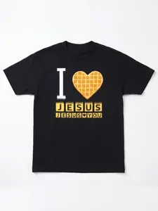 I Love Jesus Jesus Love You Shirt, Bryce Crawford Merch, Christian Apparel Graphic Tee, Funny Christian Breakfast T-shirt, Unisex Casual 100% Cotton Inspirational Quote TShirt, print
