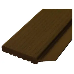 236007707 7 ft. PVC Garage Door Weatherstripping, Brown