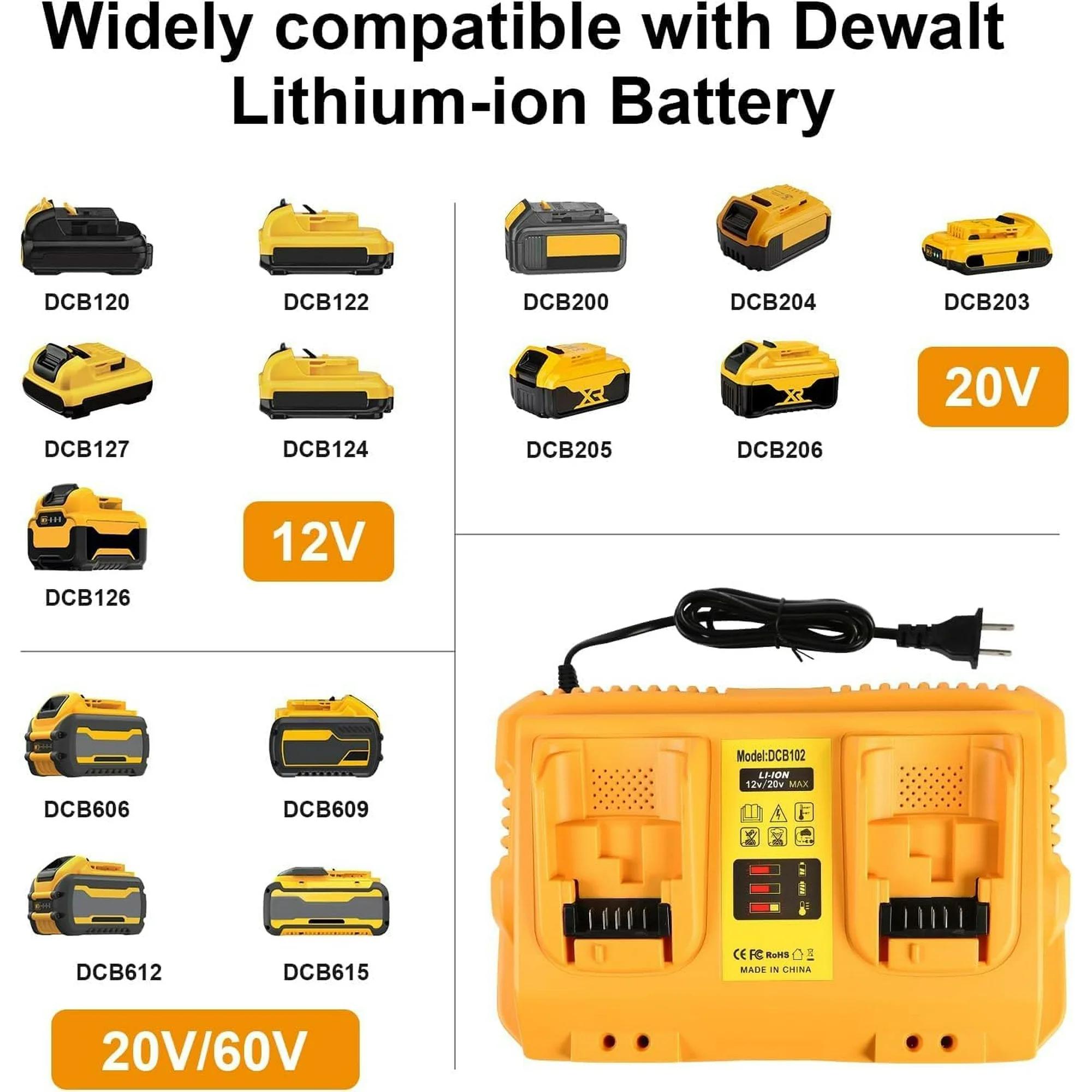 Trail-For DEWALT DCB102 12V/20V Fast Battery Charger LithiumXR DCB205