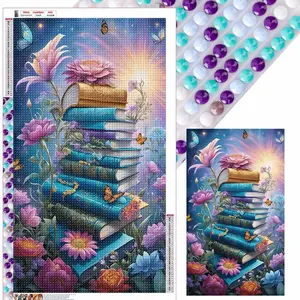 5D DIY Full Drill Round Diamond Painting Kit, 50x85cm Whimsical Art Wall Art Painting, for Handmade Gifts and Home Decor,summervibes