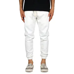 Cream White Neoprene Joggers