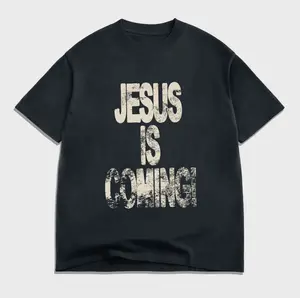 Jesus Is Coming COMFORT COLOR TEE, Vintage Graphic T-shirt, Christian Clothing menswear Top Cotton Casual Unisex, Gift For Men Women