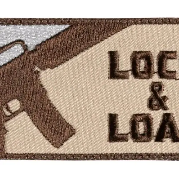 Lock and Load - Tan 3.5" x 1.75"
