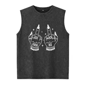 Fuck Ice Washed Vest, Anti-Trump Fuck Ice Washed Vest, Abolish ICE Shirt, Human Rights Activist, Activism Apparel, Chinga La Migra Shirt