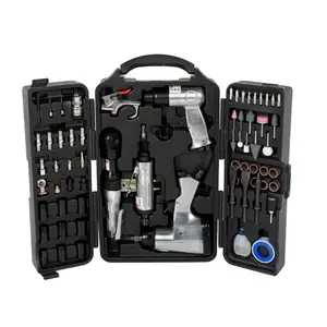 71-Piece Pneumatic Air Tool Kit with Aluminum Impact Wrench, Sealed Bearings Ratchet, Die Grinder, Hammer, Hose Fittings & Storage Case | Pneumatic Tools for Mechanics