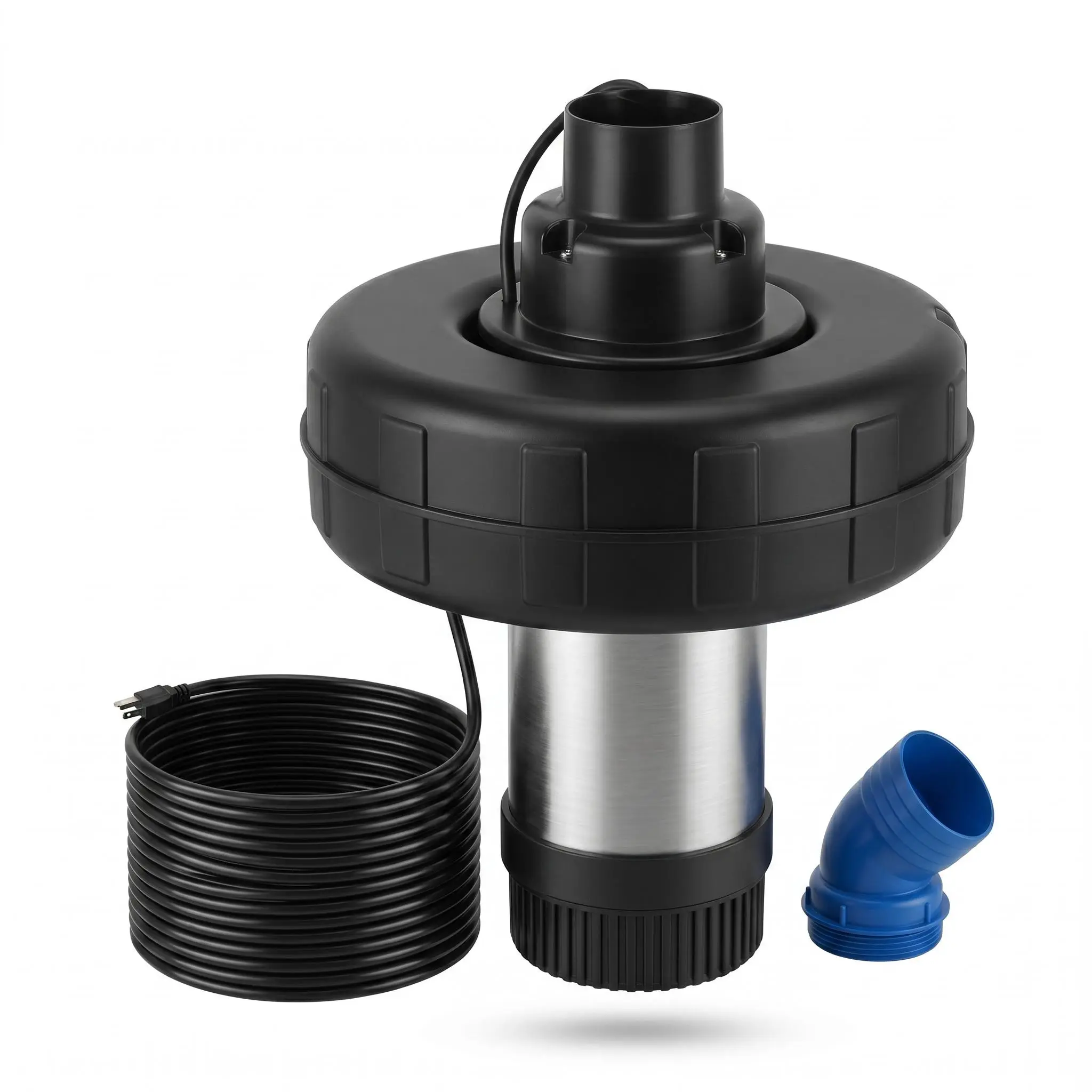 15000 GPH Floating Pond Fountain Aerator Pump, 110V 750W Automatic Pond Aeration System with 100ft Power Cord, Dual V-Shape & Straight Spray Nozzles, Heavy Duty Water Circulation Fountain for Large & Small Ponds, Garden, Farm & Fish Pond  decor gift pool