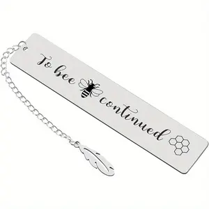 Unique Metal Bookmark with Leaf Chain, Book Accessories, Carved Bee Lovers Gift, Perfect for Daughter Son Mom Wife Aunt Grandma Best Friend Teacher New Job Farewell