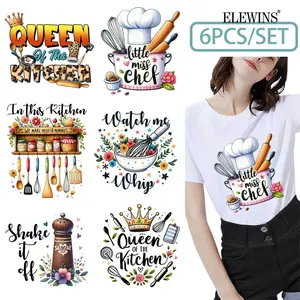 6 Sheets DTF Iron on Transfers | Vinyl Heat Transfer Papers for T-Shirts, Hoodies, Jeans, Backpacks & Pillows, Machine Washable, Suitable for Men and Women by