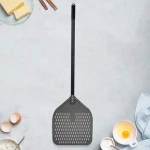 Hakka 14"x16"x59" Perforated Pizza Peel Aluminum Hard-Anodized Pizza Shovel with Long Handle
