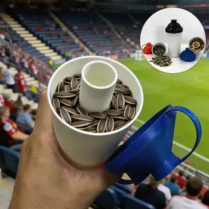 Sunflower Seed Snack Cup, Reusable Shell Storage Box, Portable Outdoor Sports Travel Container, Leak-Proof Residue Collector, Ideal for Seeds and Nuts