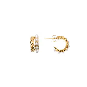 Heart Hoop Earrings - Waterproof