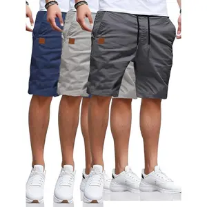 3-PackMen's summer beach and golf equipment, multi colored polyester fibers, smooth clothes with pockets, beach shorts (raincoat)