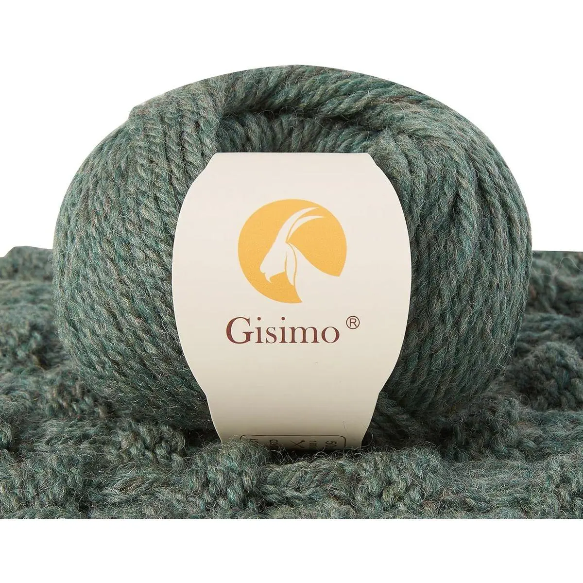 100% Merino Wool Yarn, 3-Ply Luxurious and Soft Yarn for Hand Knitting & Crocheting (Evergreen, 1Ball)