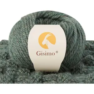 100% Merino Wool Yarn, 3-Ply Luxurious and Soft Yarn for Hand Knitting & Crocheting (Evergreen, 1Ball)