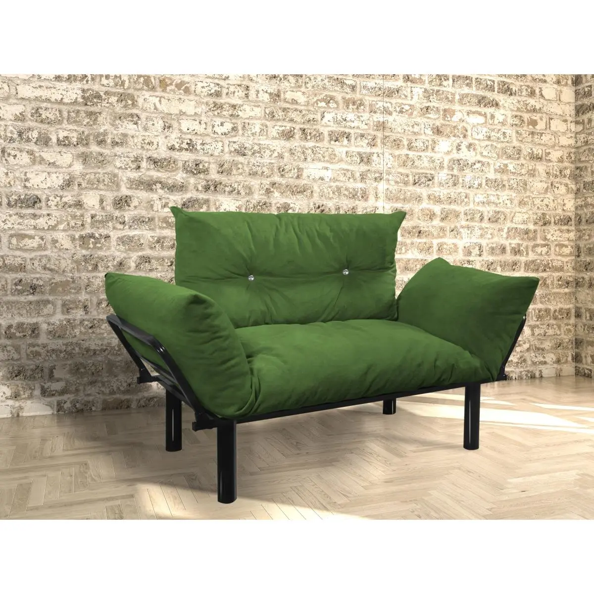 Homedora HD-ON10EV-ADA-KHA-2 Ada Loveseat Sofa - Affordable and Stylish Indoor Furniture for Living Rooms, Khaki, Ideal for Re Decor Projects