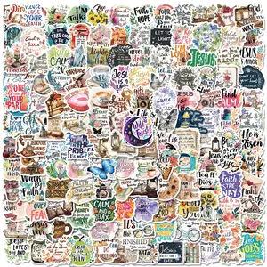 Bible Verse Sticker, 150pcs/set Durable Waterproof Self Adhesive Decor Paper, Decor Sticker for Gift Greeting Card Water Bottle Laptop Phone Cellphone Smartphone, Art Stickers for Phone Case