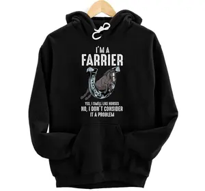 Personalized Funny Quote Farrier Hero Horseshoe Hoof Trimming Equine Pullover Hoodie