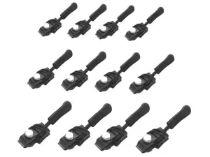 Zipper Repair Kit, 12pcs 3 Different Size Replacement Zipper Quick Install Detachable Pulls Zip Heads, No Sewing Required, for Jackets, Luggage, Bags