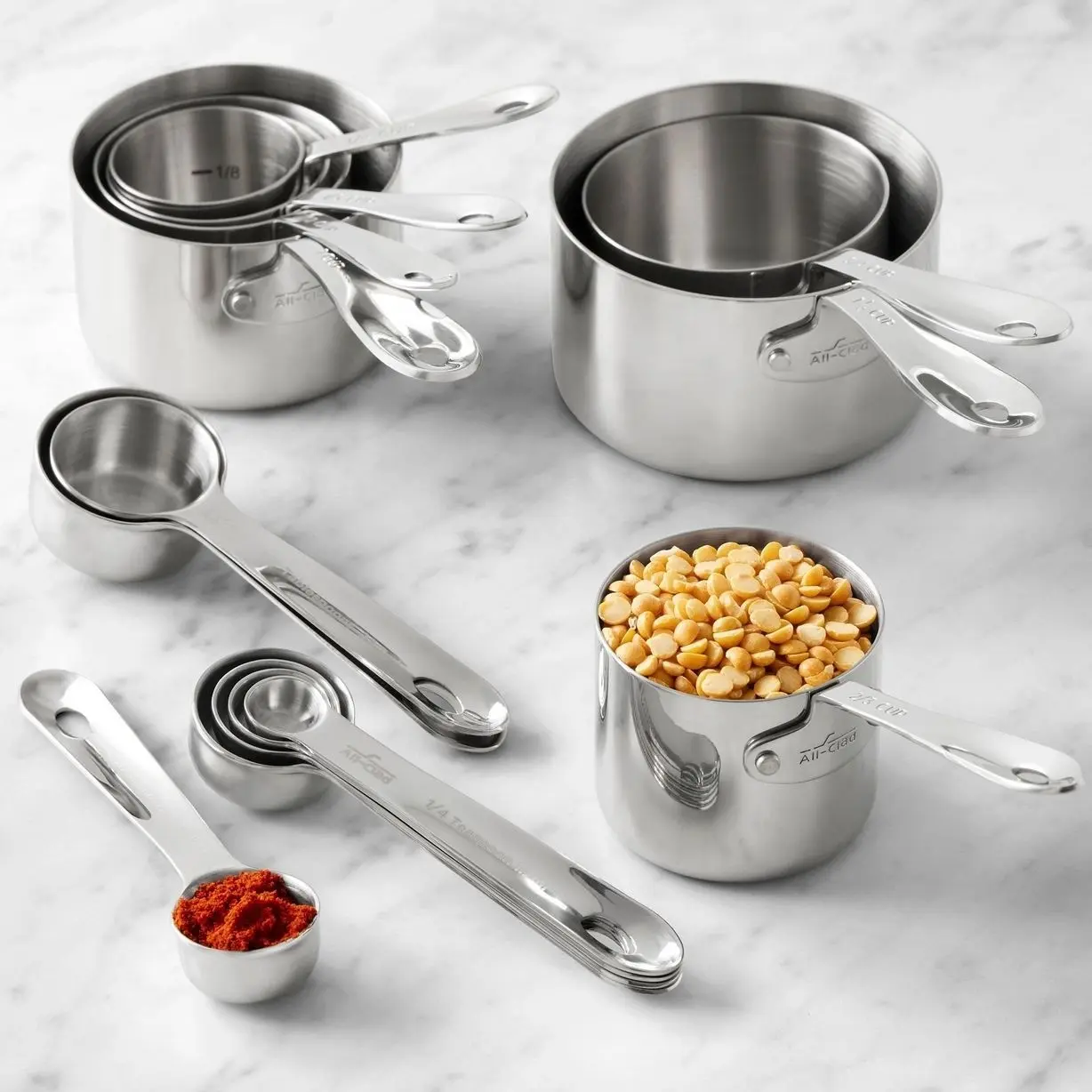All-Clad Stainless-Steel Measuring Cups & Spoons