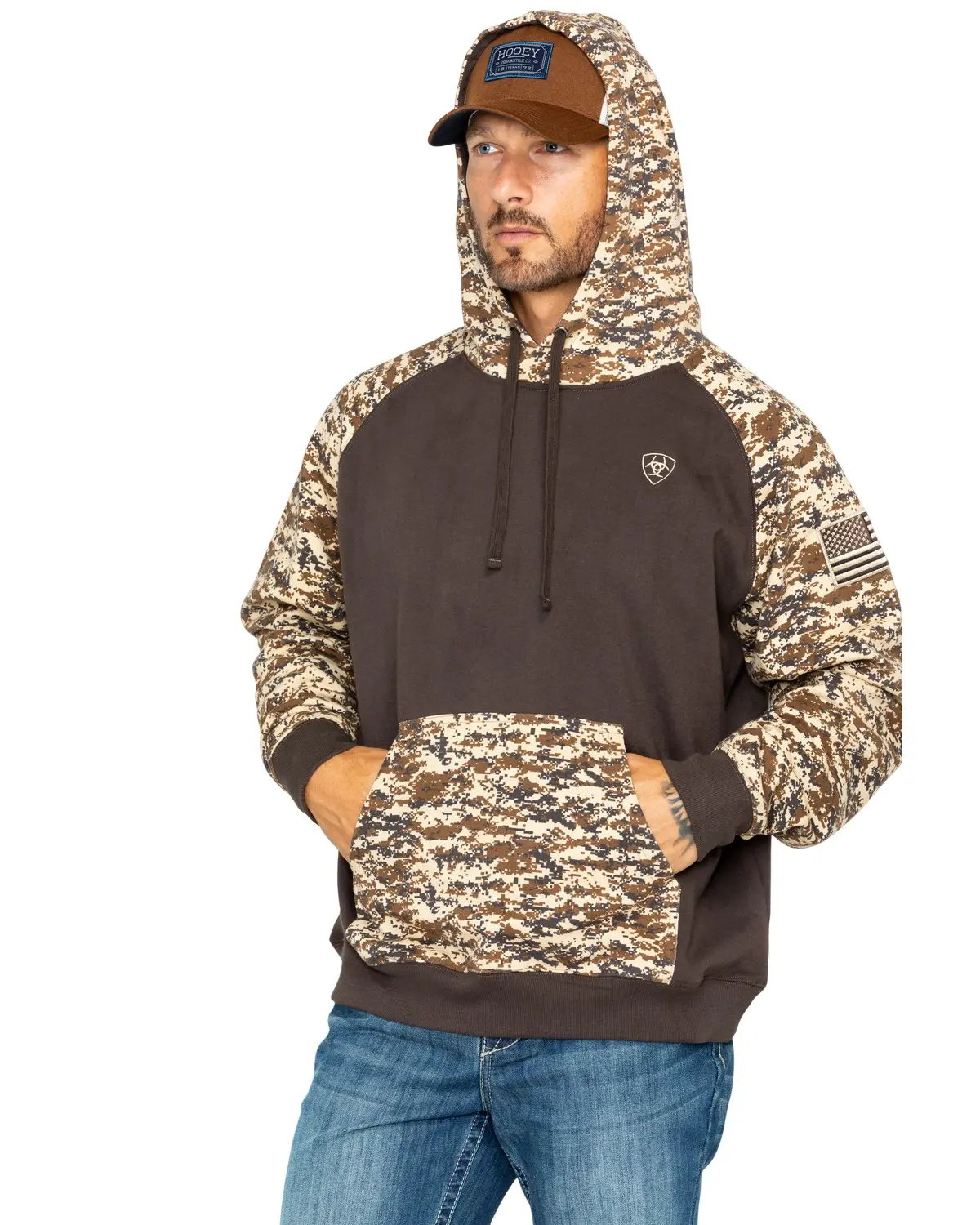 Ariat Men's Men'S Patriot Desert Camo Hooded Sweatshirt - 10022684