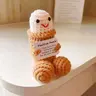 Funny Emotional Cute Crochet Doll, 1 Count Creative Knitted Decor with Positive Message Card, New Year Birthday Gift,Gifts Boyfriend,Fun Desk Decoration, Inspirational Gift for Friends Women，Support Plushies,Cuddly Doll Gift
