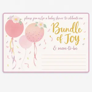 "It's a Girl" Deluxe Baby Shower Invitation