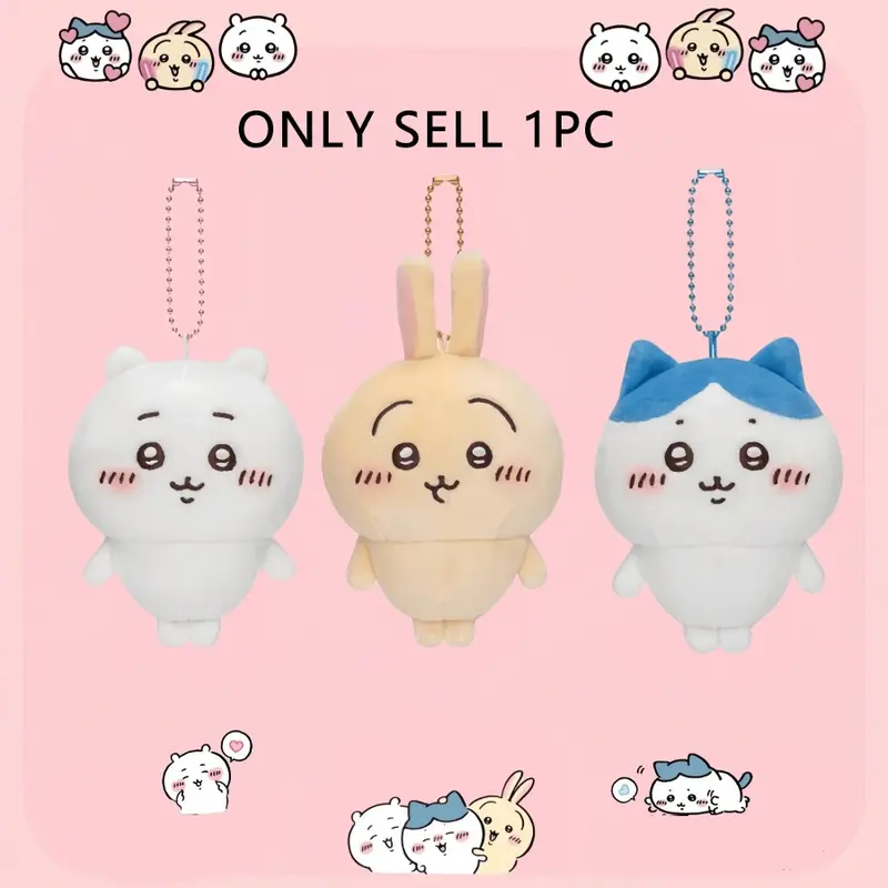 Cute Plush Fluffy Keychain Doll, 11cm Soft Toy Pendant, Rabbit Hamster Cat Styles, Perfect Gift for Friends, Bag Decoration Accessory, Keychain For Bags, Keychain Kawaii, Keychains Cute