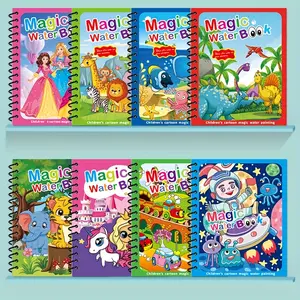 Magic Water Coloring Drawing Toys for Kids with Reusable Pages & Water Pens, Educational Sketchbooks for Ages 3+, Ideal for Birthday, Halloween & Christmas Gifts, Youngsters'S Drawing Books|Creative Expression|Colorful Pages, Painting-Books