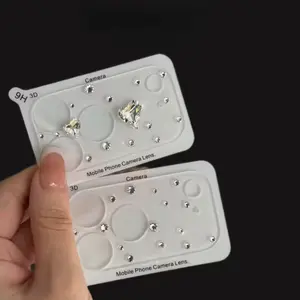 Diamond Heart Glass Camera Protector for iPhone 17 Series Lens Film Clear Hd Full Cover Case Phone Accessories