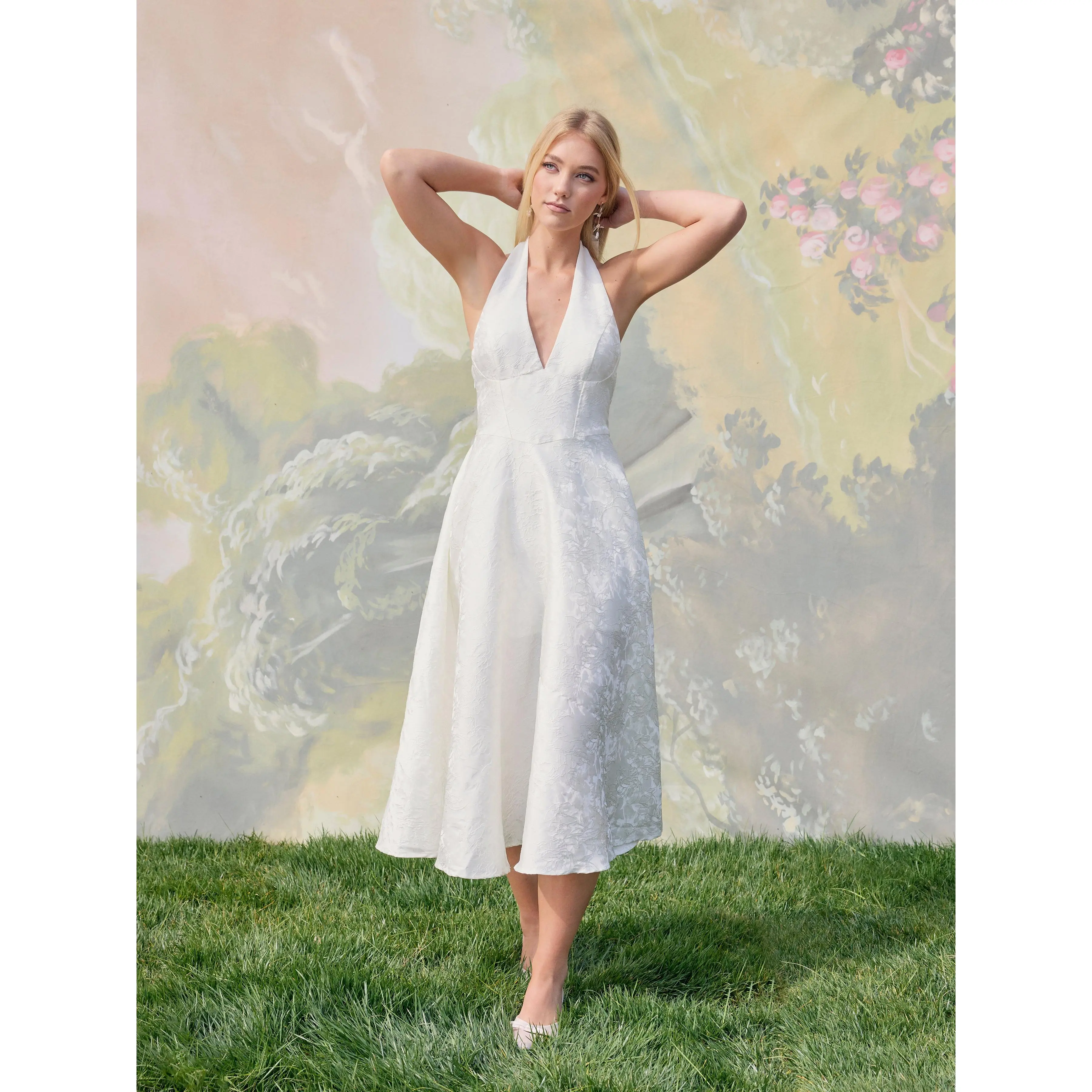 Cider Jacquard Halter Neckline Floral Lace Up Maxi Dress SwimWeek - TikTok Shop Cider Jacquard Halter Neckline Floral Lace Up Maxi Dress SwimWeek - TikTok Shop