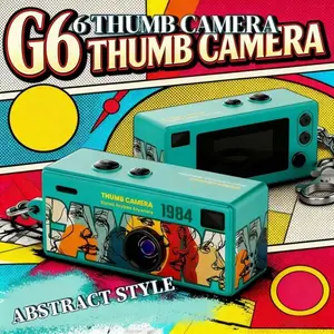 G6 HD Mini Digital Camera, Interchangeable Lens, Manual Mode, 1080P, Portable Retro Keychain Cam for Vlogging, Travel, Students,
