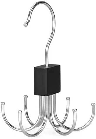 Tank Top Hanger,Rotatable Bra Hanger,Max 36 Storage Capacity Sports Bra Hangers,Space Saving Hangers for Dorm,Closet Organizers and Storage,Closet Organizer for Belt,Scarf, Purse,Black